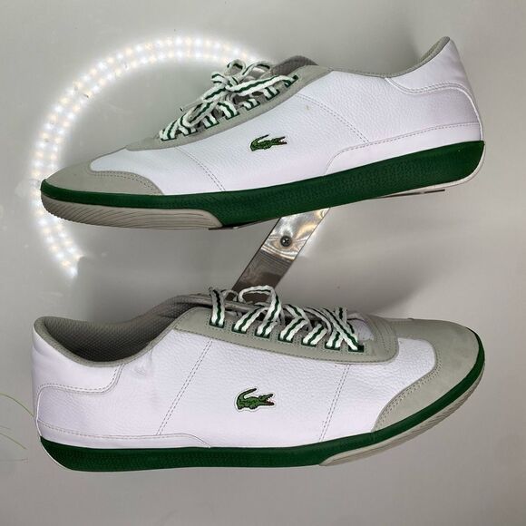 Other - LACOSTE KORBEN CROC WHITE AND GREEN MEN'SSHOES SIZE 13